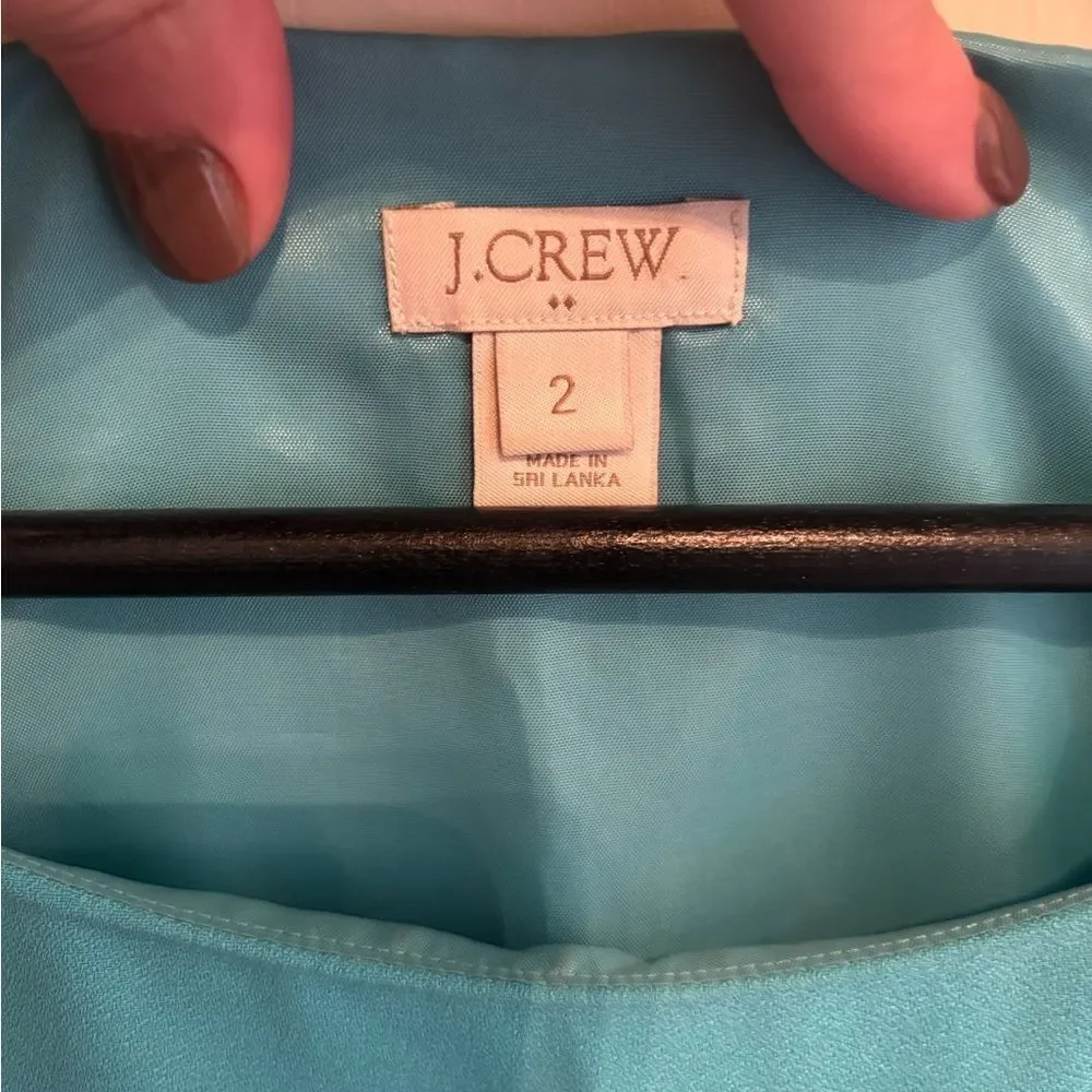 J. Crew Vibrant Turquoise Sleeveless Mini Dress